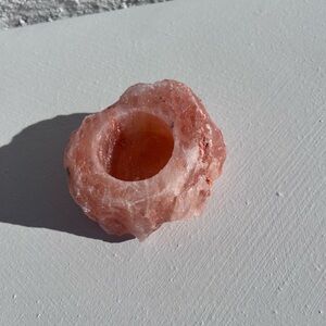 Pink Crystal Candle Holder